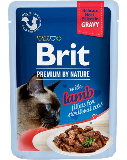 BRIT Premium By Nature Fillets in Gravy for Sterilized cats 24x85g mokra karma dla kotów po sterylizacji