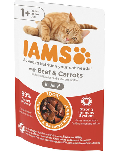 IAMS Cat Adult All Breeds Jelly w galaretce 85g mokra karma dla dorosłych kotów
