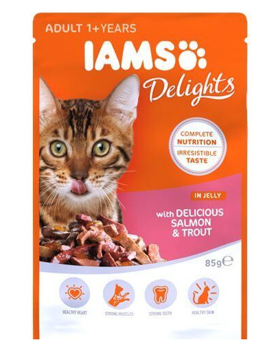 IAMS Cat Adult All Breeds Jelly w galaretce 85g mokra karma dla dorosłych kotów