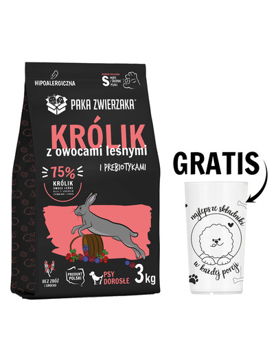 PAKA ZWIERZAKA Seventh Heaven Karma sucha Królik z owocami leśnymi S 3kg + Miarka do karmy suchej GRATIS