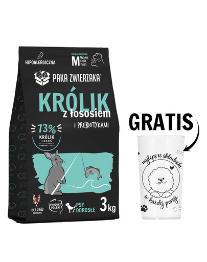 PAKA ZWIERZAKA Seventh Heaven Karma sucha Królik z łososiem M 3kg + Miarka do karmy suchej GRATIS