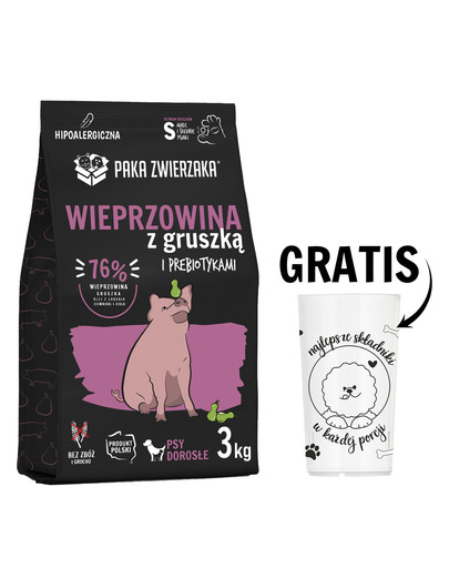 PAKA ZWIERZAKA Seventh Heaven Karma sucha Wieprzowina z gruszką S 3kg + Miarka do karmy suchej GRATIS