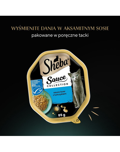 SHEBA Sauce Collection tacka 85 g w sosie kawałki z cielęciną