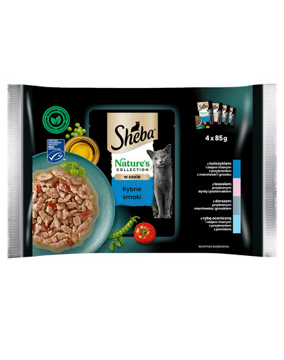 SHEBA Nature’s Collection Wybór Smaków mokra karma pełnoporcjowa dla dorosłych kotów w sosie