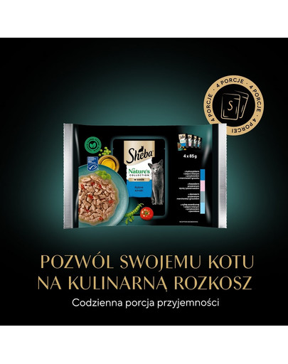 SHEBA Nature’s Collection Wybór Smaków mokra karma pełnoporcjowa dla dorosłych kotów w sosie