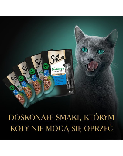 SHEBA Nature’s Collection Wybór Smaków mokra karma pełnoporcjowa dla dorosłych kotów w sosie