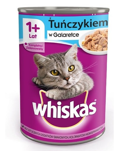 WHISKAS Adult puszka w galaretce mokra karma dla kotów 400g