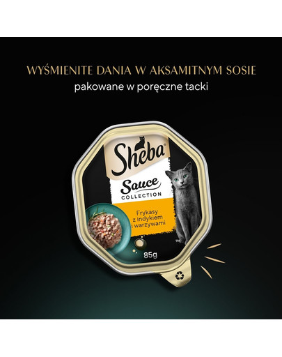 SHEBA Sauce Collection tacka 85 g w sosie kawałki z cielęciną