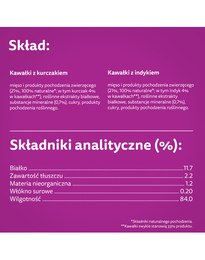 WHISKAS Pure Delight Adult saszetka 4 x 85 g mokra karma dla kotów