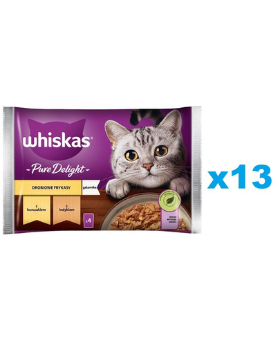 WHISKAS Pure Delight Adult saszetka 52 x 85 g mokra karma dla kotów