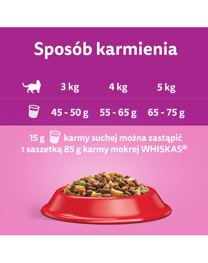 WHISKAS Adult saszetka 12x85g mokra karma dla dorosłych kotów w galaretce