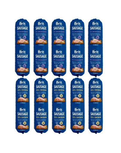 BRIT Premium Sausage Mix smaków 10x800 g mokra karma dla psów w każdym wieku