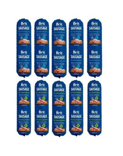BRIT Premium Sausage Mix smaków 10x800 g mokra karma dla psów w każdym wieku