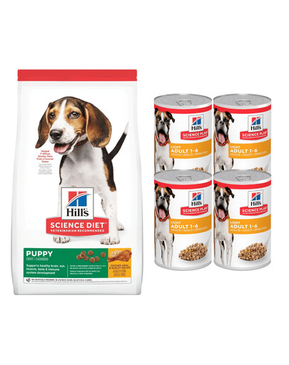 HILL'S Science Plan Puppy Medium breed sucha karma z kurczakiem 14 kg + 4 x puszki GRATIS