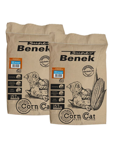 BENEK Super Corn Cat morska bryza 25 l x 2 (50 l)
