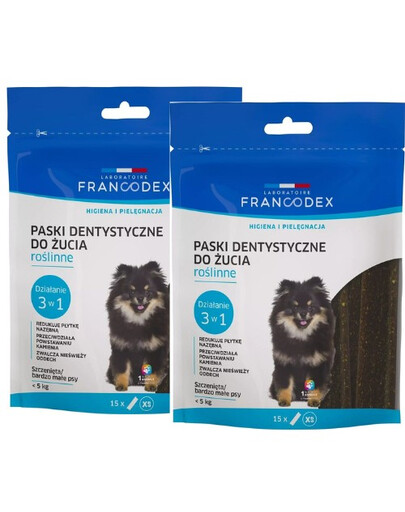 FRANCODEX Paski do gryzienia XS na brzydki zapach z pyska 2x114 g (30 szt.)