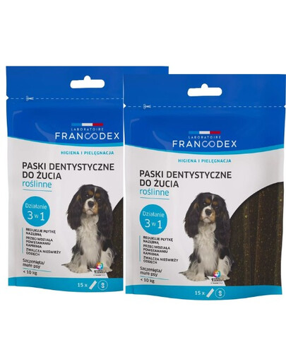 FRANCODEX Paski do gryzienia S na brzydki zapach z pyska 2x228 g (30 szt.)