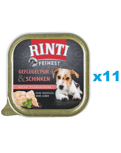 RINTI Feinest Poultry Pure tacka 11x150 g karma na bazie drobiu dla psów