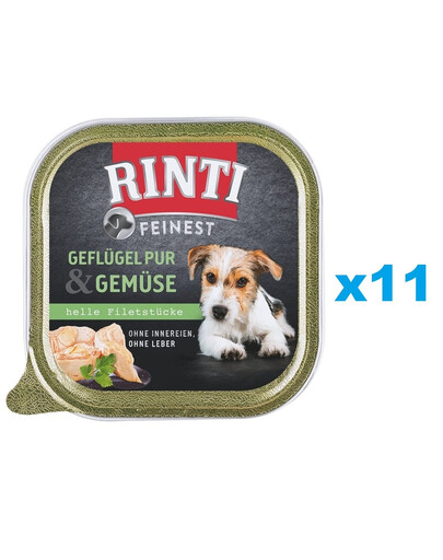 RINTI Feinest Poultry Pure tacka 11x150 g karma na bazie drobiu dla psów