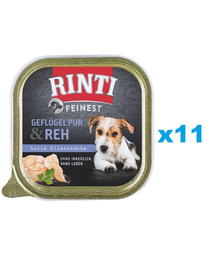 RINTI Feinest Poultry Pure tacka 11x150 g karma na bazie drobiu dla psów