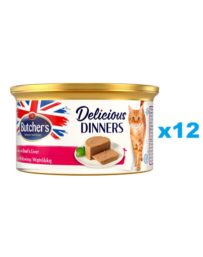 BUTCHER'S Classic Delicious Dinners 12 x 85 g mus dla kota