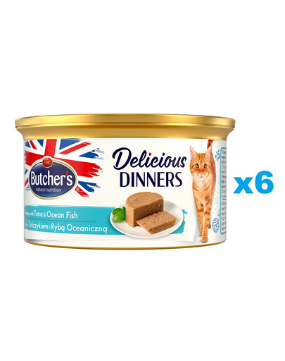 BUTCHER'S Classic Delicious Dinners 6 x 85 g mus dla kota