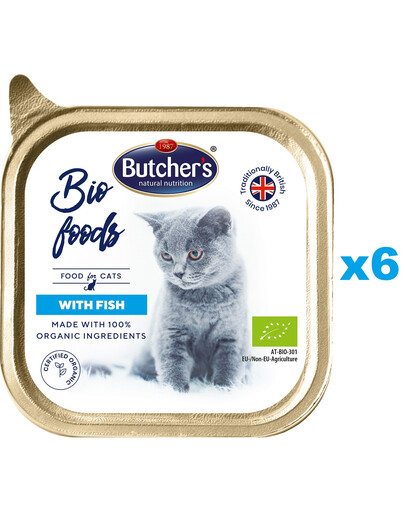 BUTCHER'S BIO Foods pasztet 6x85 g karma dla dorosłych kotów