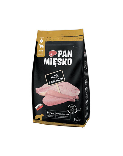 Indyk z bażantem karma dla psa chrupki S 9 kg