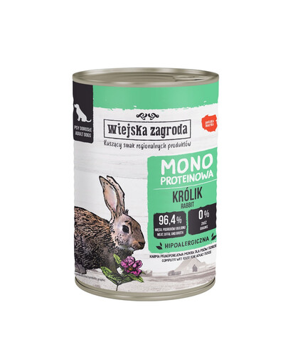 Monobiałkowa Królik mokra karma dla psów 400 g