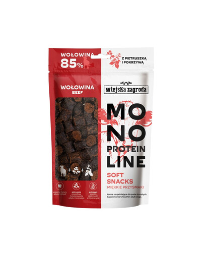 Monoproteinowe miękkie przysmaki dla psów Wołowina 115 g