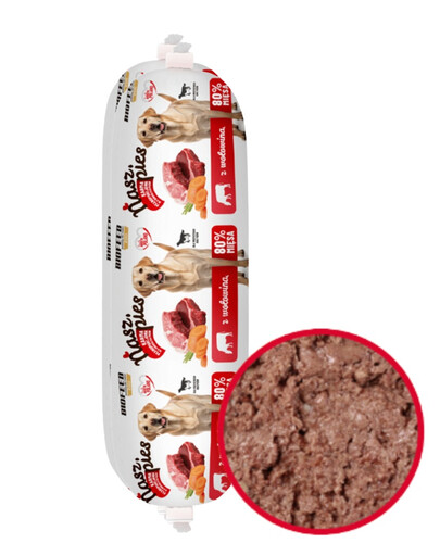 NASZ PIES Baton z wołowiną 1 kg mokra karma dla psów