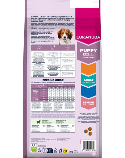 Puppy Small Medium Breeds Lamb Rice 12 kg sucha karma dla szczeniąt ras małych i średnich bogata w jagnięcinę i ryż