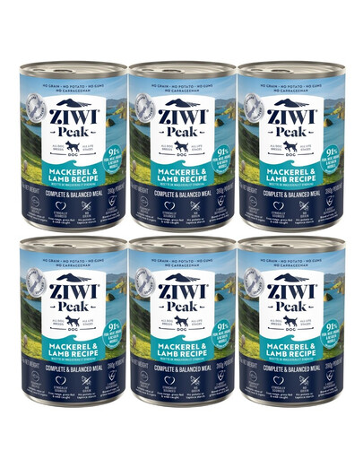 ZIWIPEAK Dog puszka dla psów 6 x 390 g