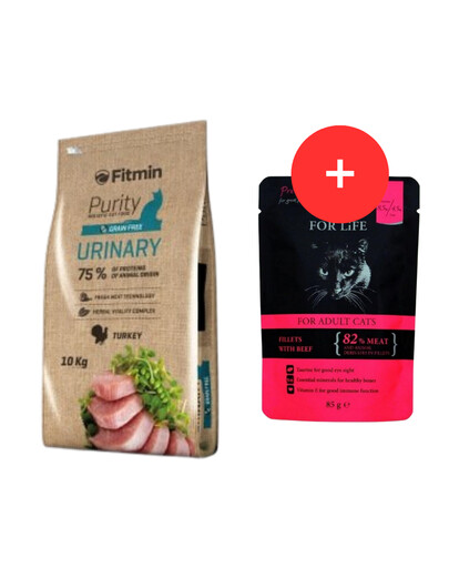 FITMIN Cat Purity Urinary 400 g + mokra karma GRATIS