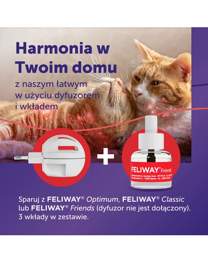 FELIWAY Friends 3 wkłady uzupełniający - feromony na konflikty między kotami