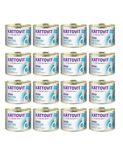 KATTOVIT Feline Diet Gastro Kaczka 12x185 g
