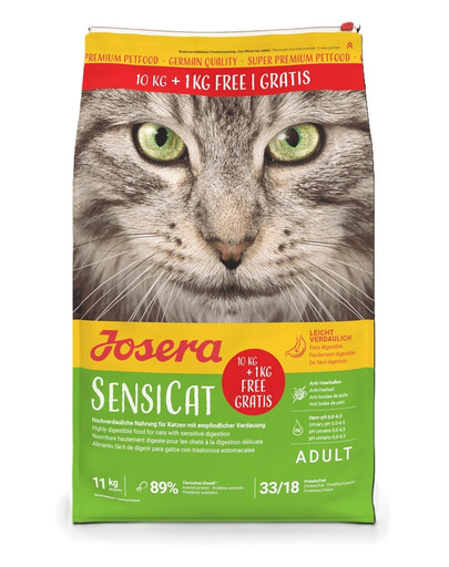 SensiCat dla wrażliwych kotów 10 kg + 1kg gratis