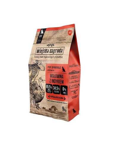 Wołowina z indykiem chrupki L 9 kg