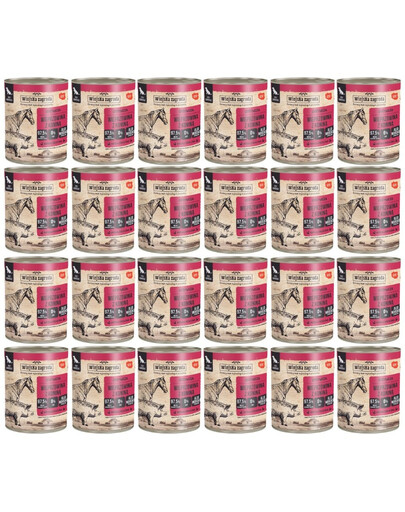 WIEJSKA ZAGRODA Wieprzowina z koniną mokra karma dla psów 24x800 g