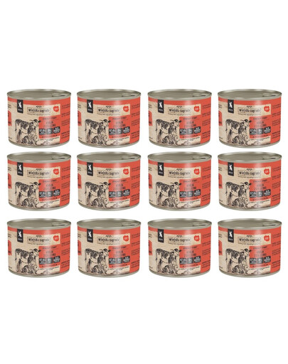 WIEJSKA ZAGRODA Królik z cielęciną mokra karma dla kociąt 12x200 g