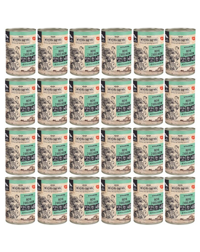 WIEJSKA ZAGRODA Indyk z królikiem mokra karma dla psów 24x400 g