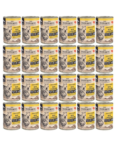 WIEJSKA ZAGRODA Indyk z jagnięciną mokra karma psów 24x400 g
