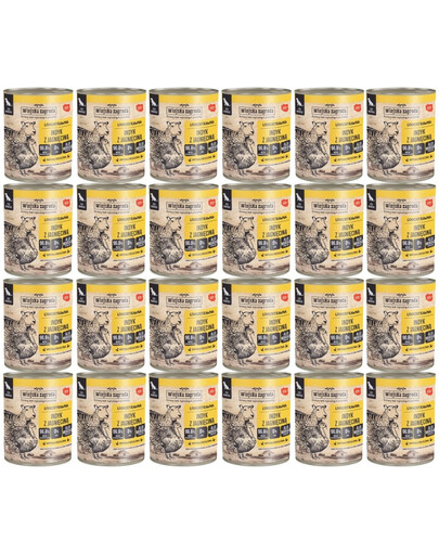 WIEJSKA ZAGRODA Indyk z jagnięciną 24x800 g bezzbożowa mokra karma dla psa