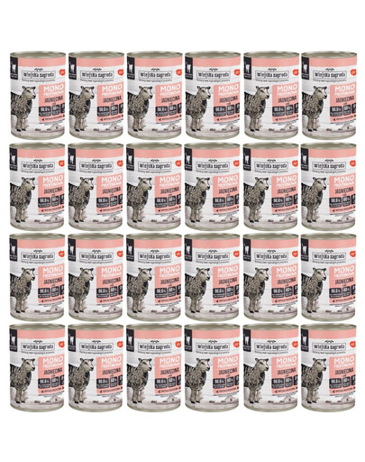 WIEJSKA ZAGRODA Monobiałkowa Jagnięcina mokra karma dla kotów 24x400 g