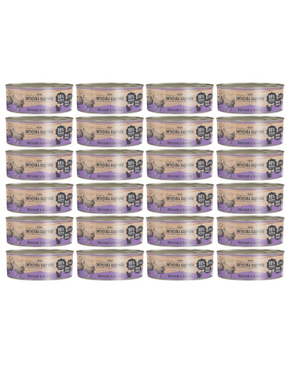 WIEJSKA ZAGRODA Adult Kurczak z kaczką 24x85 g puszka dla kota