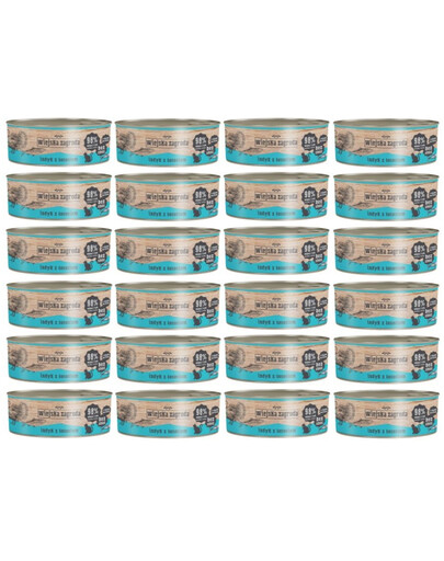 WIEJSKA ZAGRODA Adult Indyk z łososiem 24x85 g mokra karma dla kota