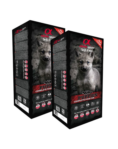 ALPHA SPIRIT Pełnoporcjowa karma sucha miękka dla szczeniąt 2 x 9kg