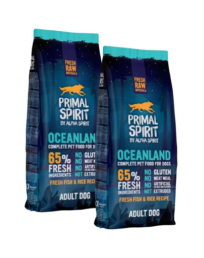 PRIMAL SPIRIT Oceanland miękka karma dla psa ryba 2x12 kg