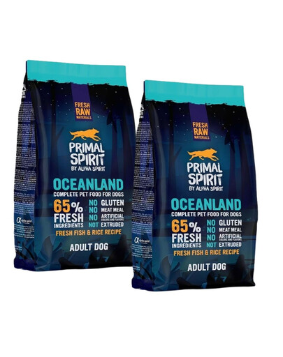 PRIMAL SPIRIT 65% Oceanland miękka karma dla psa ryba 2x1 kg