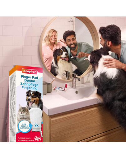 BEAPHAR Finger Pad Dental 2 szt. nakładki na palec do czyszczenia zębów dla psów i kotów